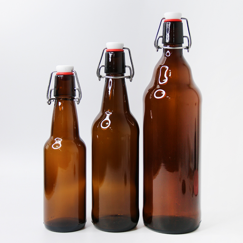 three opaque glass packaging for beverages with stopper closure 01