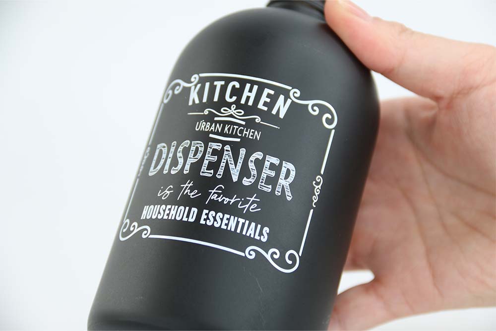 a silk screened logo for a glass packaging 01