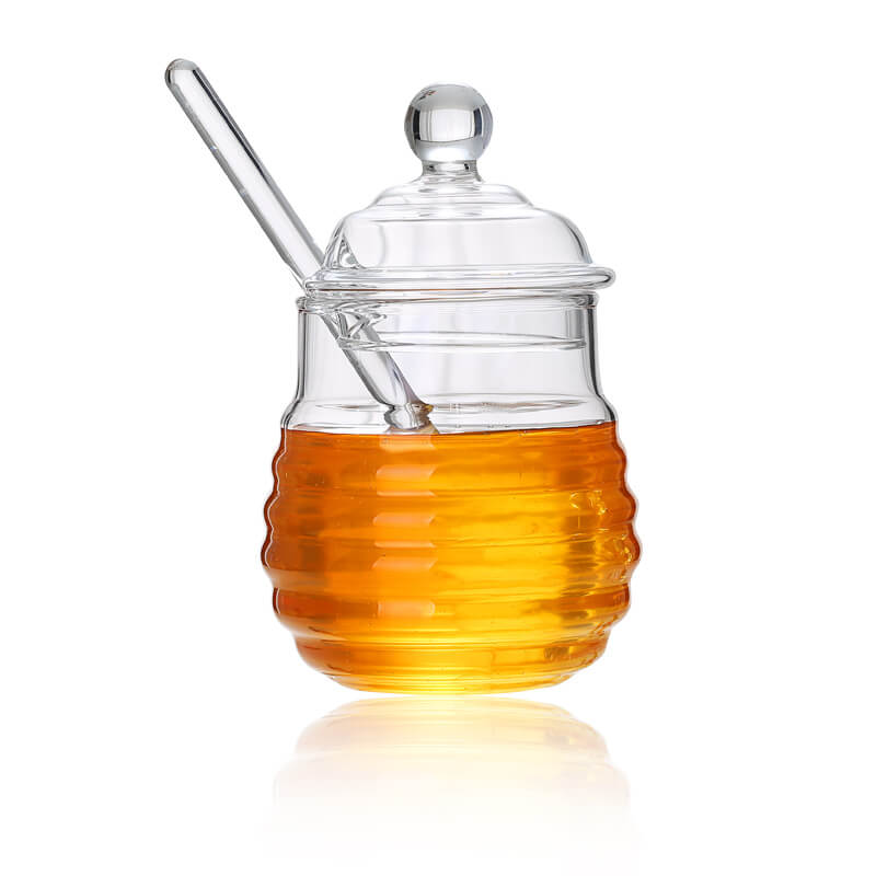 glass honey jar with lid