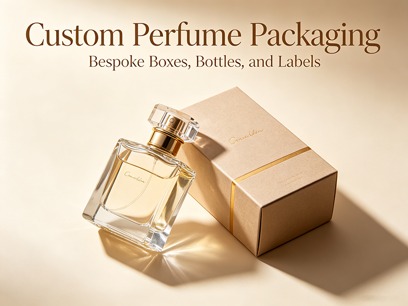 Custom perfume packaging cost breakdown for bottle, pump, cap, decoration, and box