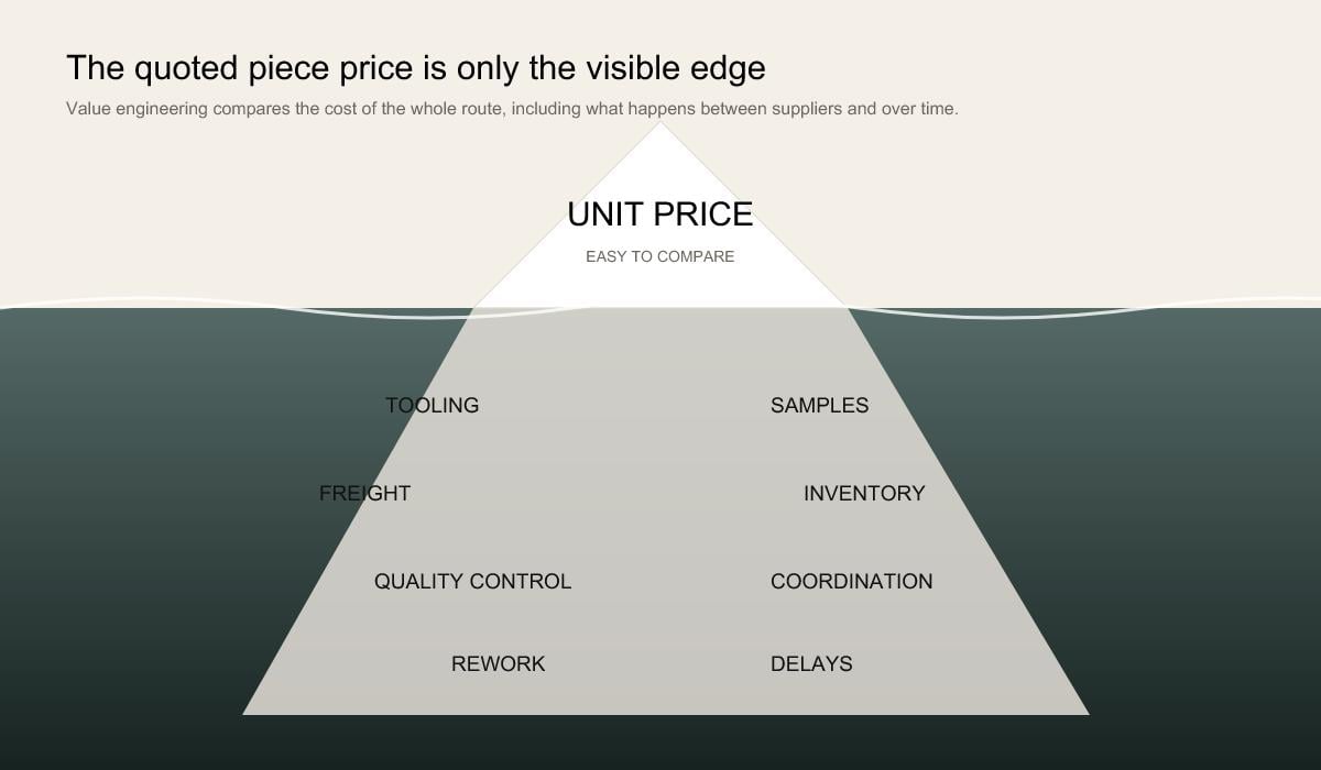 perfume packaging cost iceberg