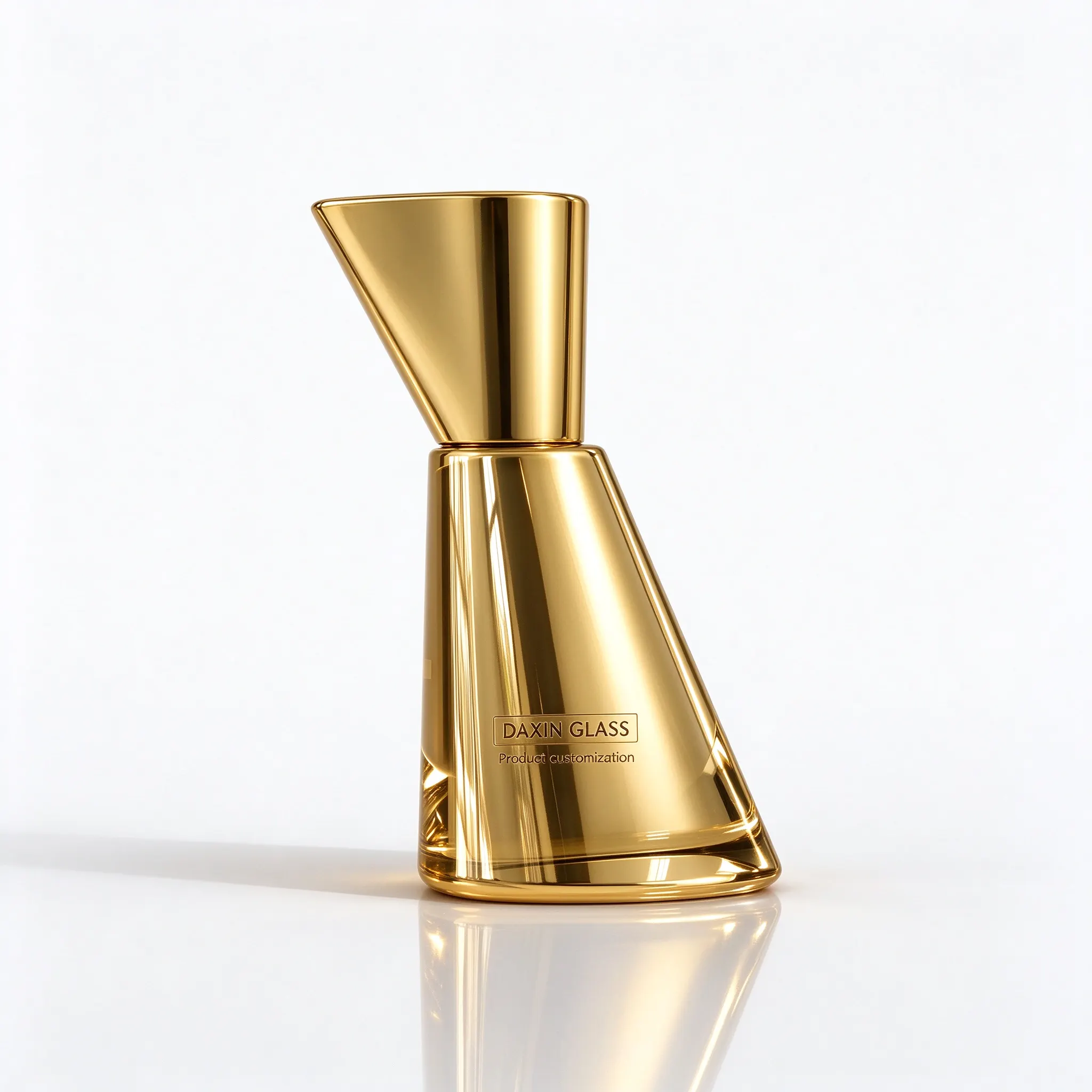 Triangular pyramid glass perfume bottle (1)